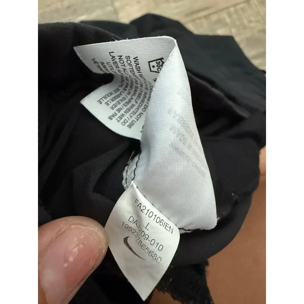 Nike Dri-FIT Victory Shorts Size L Black Stretch Mid-Rise Classic Zip Fly Golf